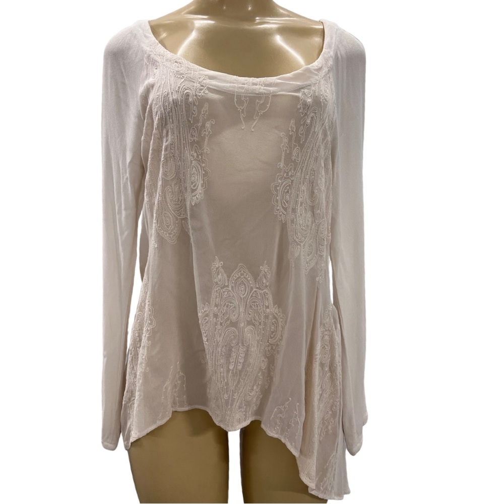 XCVI Sheer Boho Blouse